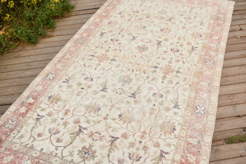 Turkish Rug 53'x98'' Oushak Rug Tribal 4x8 Rug Vintage Muted Color 136x250cm gallery