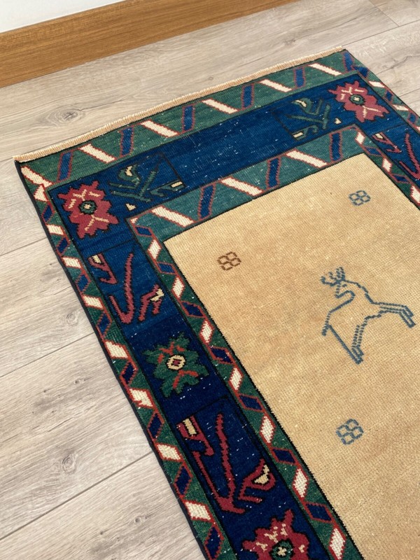 2’6”x5” feet Oushak rug, wool rug, Vintage rug, Low pile rug, gallery