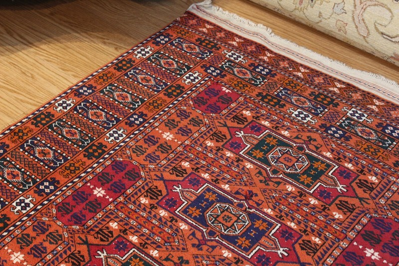 Turkmen Rug made of 100% Natural Wool 6'7" x 9'7" Approximately 10' x 7' Afghan gallery