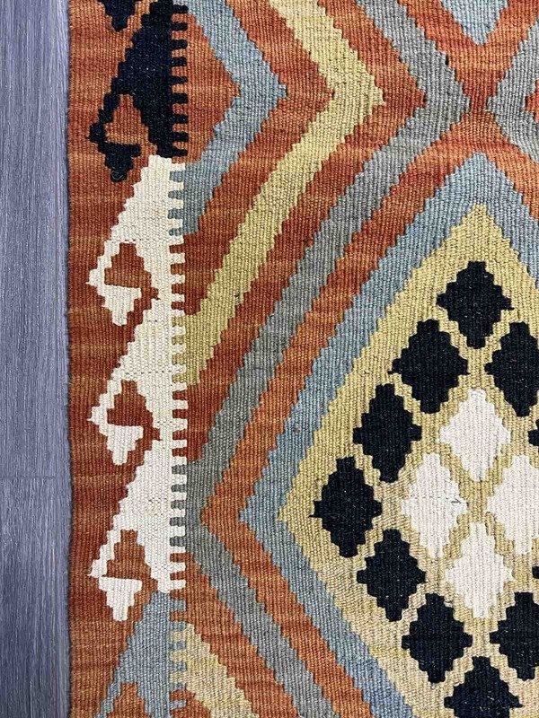Vintage Kilim Traditional Hand Made Oriental Wool Kilim 5ftx3.2ft 144cmx100cm gallery