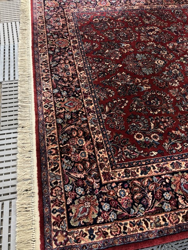 Authentic 8.8 x 10 Vintage Karastan Red Sarouk Rug #785 gallery