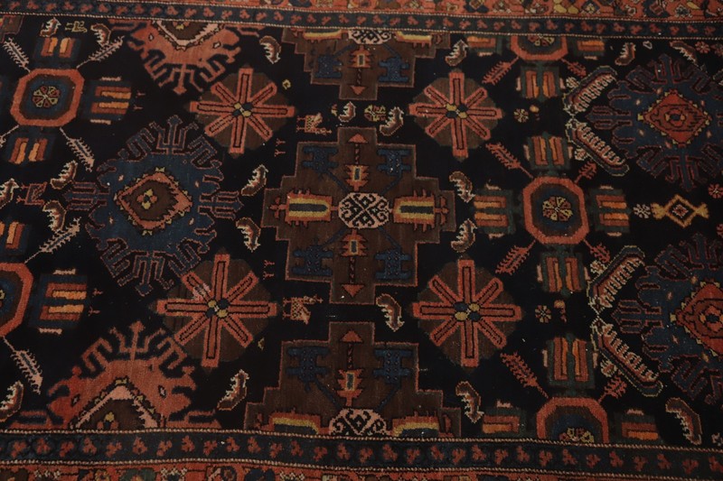 Pre-1900 Vegetable Dye Traditional Handmade 17 ft Long Runner Antique Rug 4x17 gallery