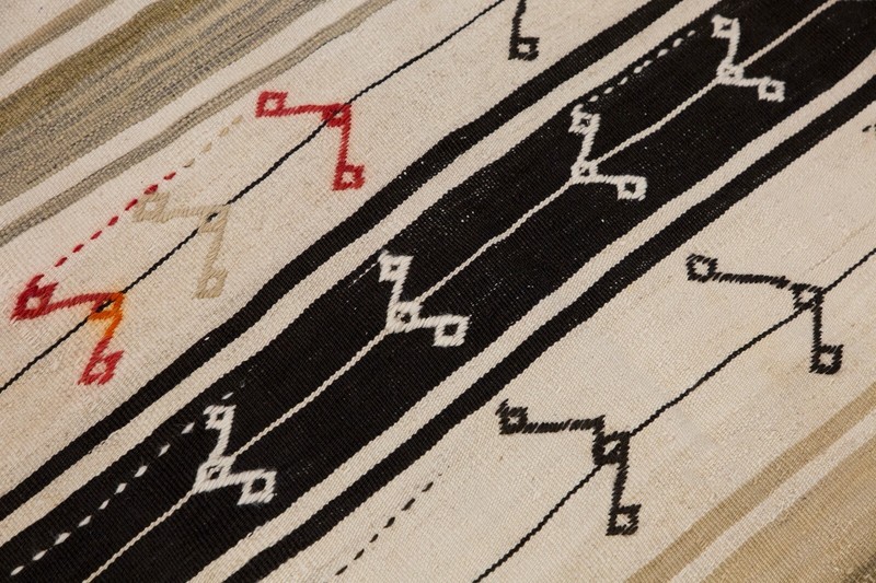 Striped Kilim Rug,Vintage Minimal Kilim Rug,Turkish Kilim Rug, 4'1 x 7'7 ft gallery