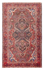 Vintage Traditional Hand-Knotted Area Rug 4’9″ x 8’3″ Oriental Wool Carpet