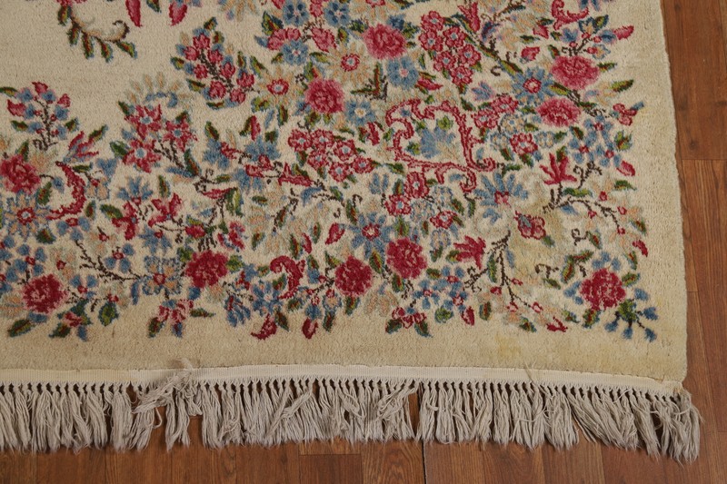 Vintage Floral Kirman Medallion Area Rug 8x11 Wool Hand-knotted Living Room Rug gallery