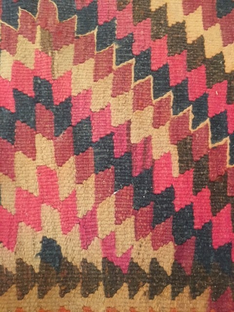 Kurdish Hand-Woven Kilim Rug 47.5 x 25.5 inches gallery