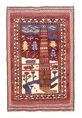 Traditional Vintage Hand-Knotted Area Rug 2’11” x 4’5″ Oriental Wool Carpet