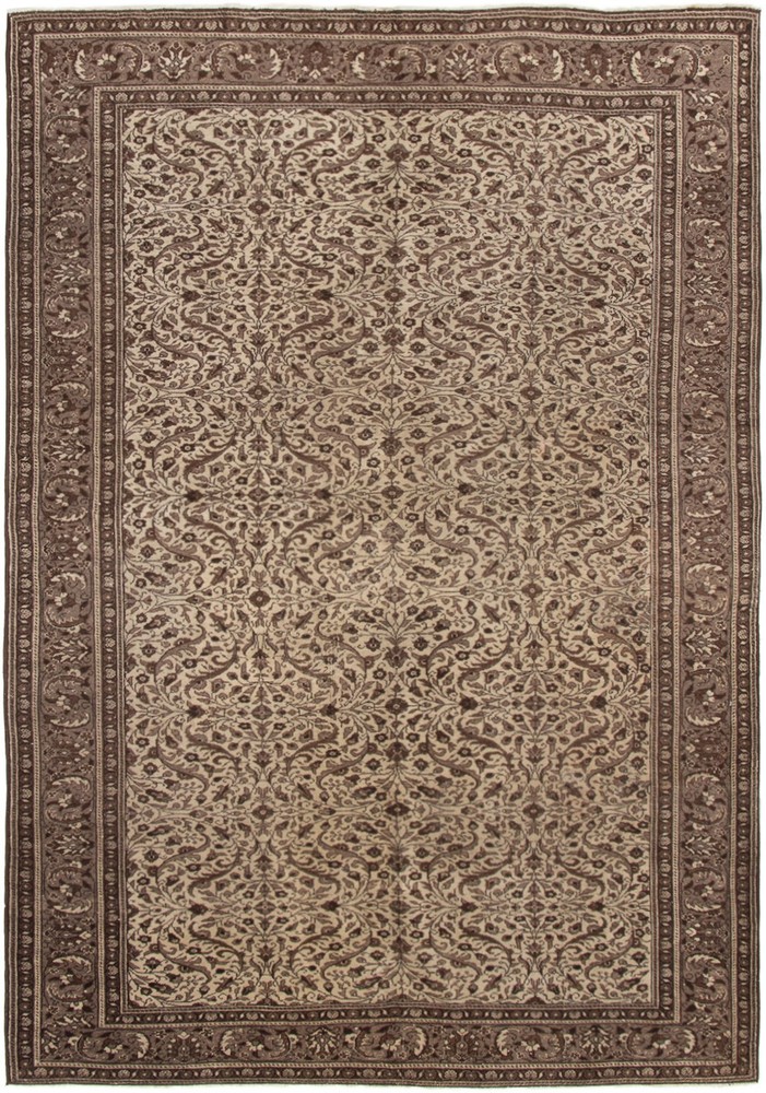 Vintage Hand-Knotted Area Rug 6'5" x 9'3" Traditional Wool Carpet