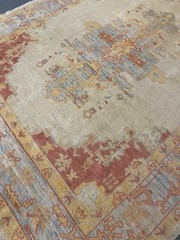 Spectacular Rare Oushak vintage Pre 1900 Area Rug Old Collective 7 X 9 Ft