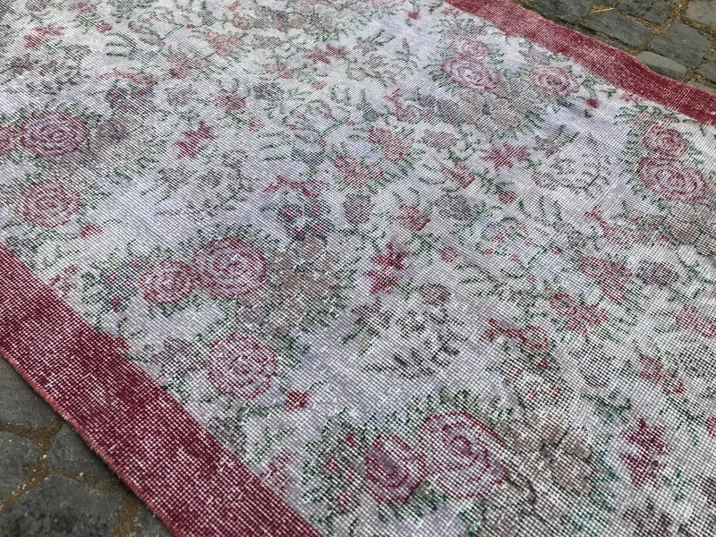 Home Decor Rug, Turkish Vintage Rug, Boho Decor Rug, Oushak Rug, 3,5 x 6,5 ft gallery