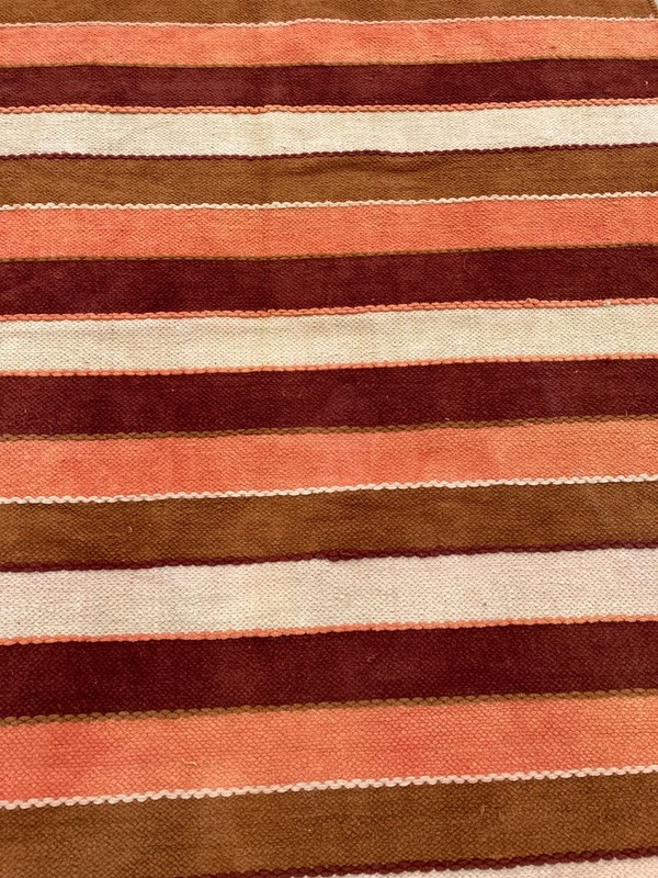 Vintage Traditional Handmade Beautiful Striped Kilim Floor Rug Carpet 180x116 cm gallery