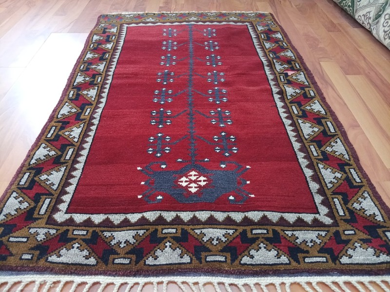 Tree of Life Antique Rug Blue Red Rare Rug Caucasian Special Product Rug 3x5 Sl gallery
