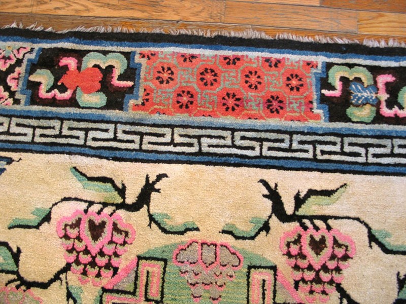 4X6 Antique Chinese Mongolian Design Wool Area Rug 1900 gallery