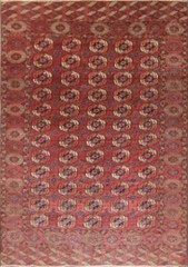Antique Tekke Main Carpet, Turkoman, 7’6″ x 10’7″ #17296