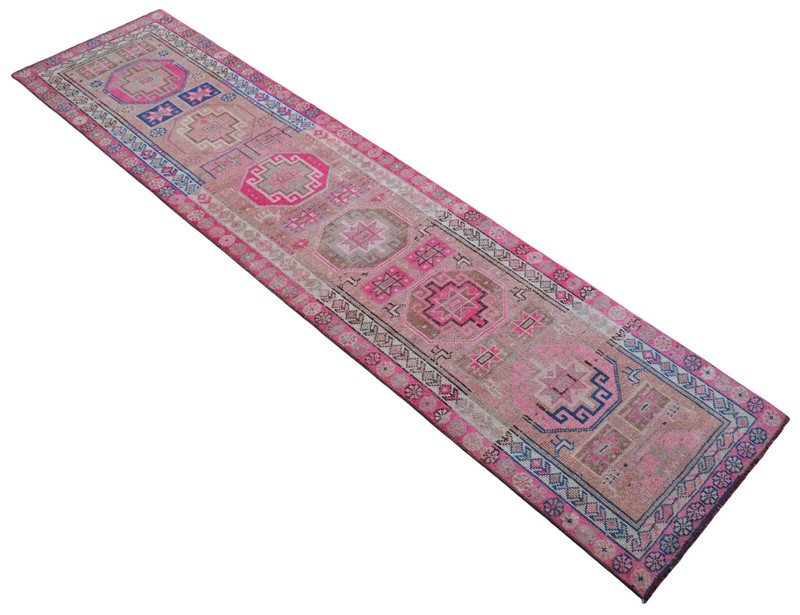 3x11 Runner Vintage Turkish Rug Hand Made Muted Hallway Rug Kitchen Decor Rug gallery