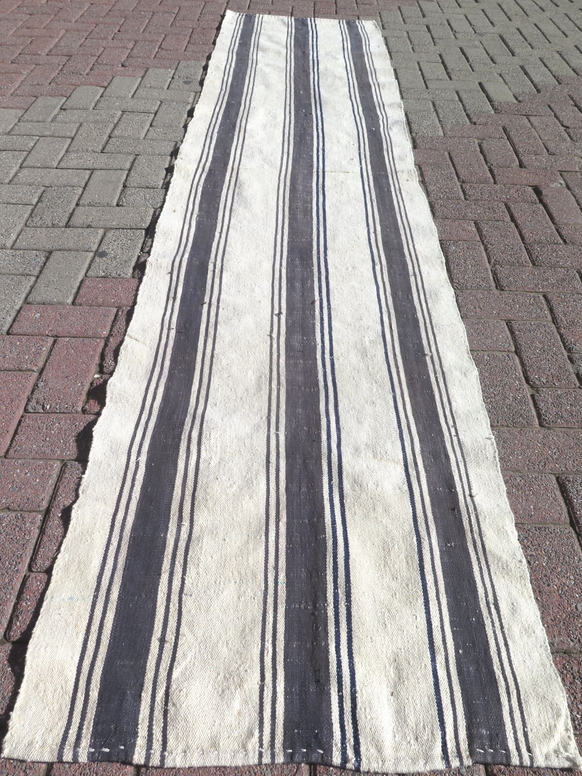 Rug Runner, Stairs Rug, Hallway Rug, Wool Kilim Runner, Carpet Runner 26"x116" gallery
