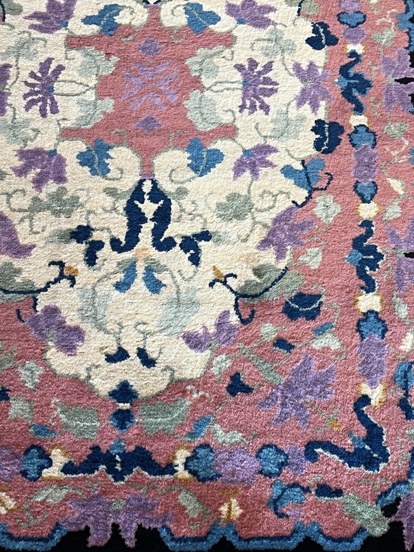 1920 Vintage Nichols Chinese Art Deco Rug Just Washed. Perfect Condition 3x5 gallery