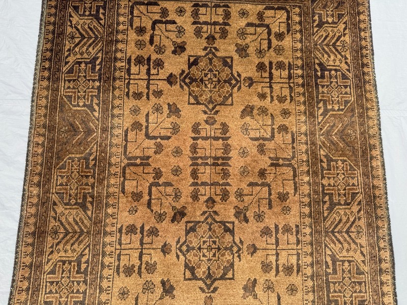 3'4" x 5'2" Vintage Afghan Hand-Knotted Soft Wool Rug Tribal Area Bedroom Carpet gallery
