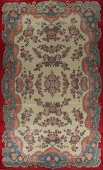 Vintage Floral Tebriz Palace Sized Rug 10×17 Handmade Wool Dining Room Carpet