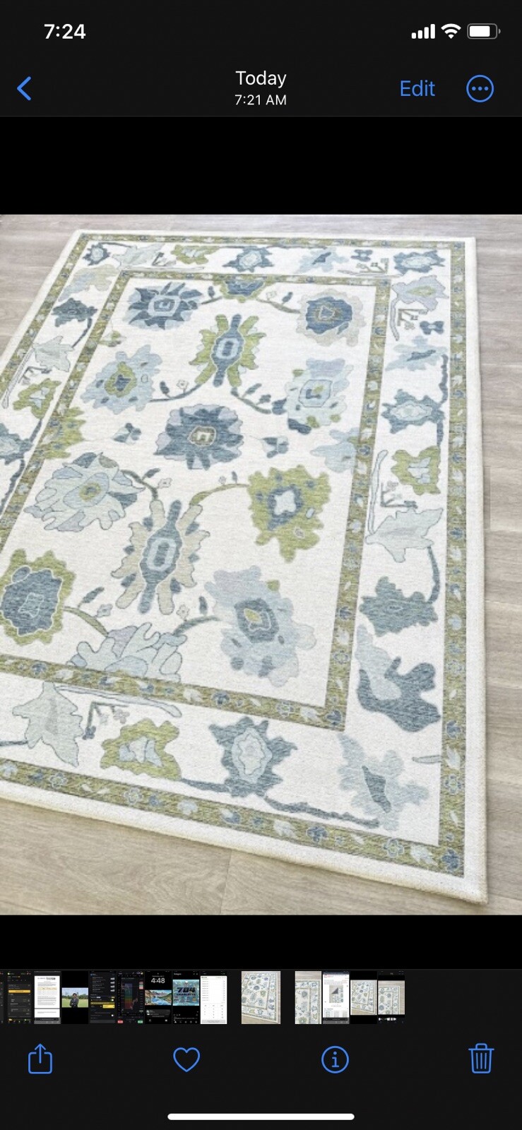 5'9 x 9'8 Ft Oushak Area Rug, Turkish Area Rug, Living Room Rug, Bohemian Rug gallery