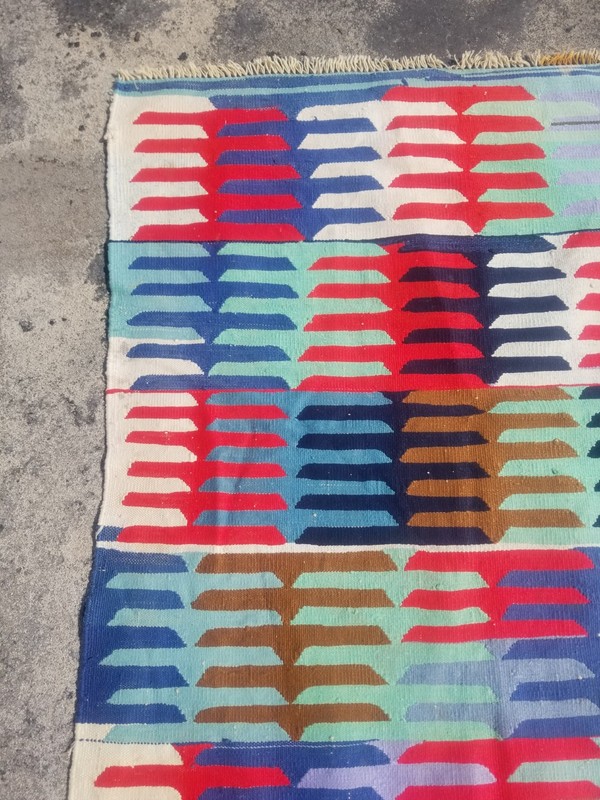 Vintage Traditional Handmade Beautiful Kilim Floor Rug Carpet 234x98 cm gallery