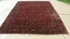 Exceptional Signed Antique Oriental Rug Carpet Sarouk Mohajeran 9×12′ 104×139″