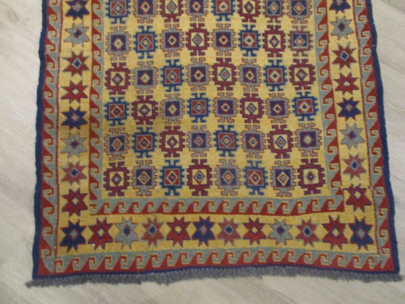 ESTATE 10' FEET RUNNER Allover Pattern Handmade Kilim Flat Wool Rug 582978 gallery