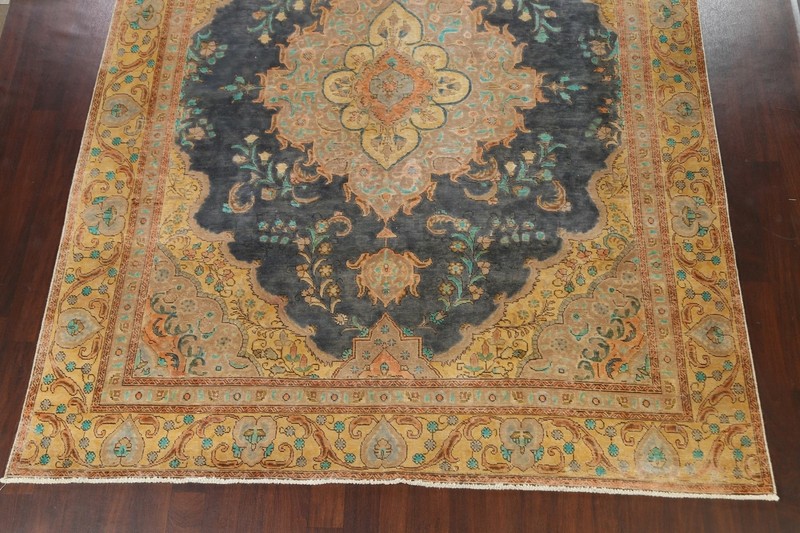 Antique Floral Traditional Hand-knotted Area Rug Evenly Low Pile Wool 9x12 ft gallery