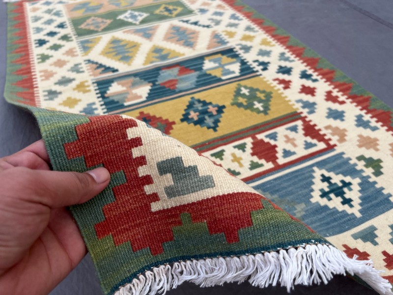 2'7x4'7 ft Vintage Turkish Hand Woven Kilim Rug Flat Weave Tribal Area Carpet gallery