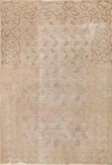 Muted Distressed Wool Hand-made Vintage Rug Traditional Foyer Carpet 3×5