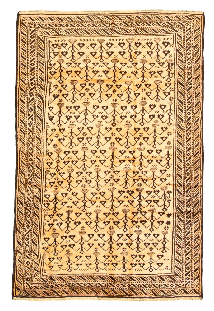 Vintage Traditional Hand-Knotted Area Rug 5'7" x 8'6" Oriental Wool Carpet