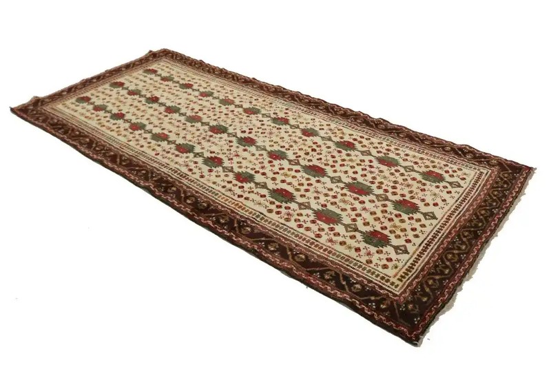 3'10 X 9'0 Cream Handmade Vintage Runner Rug Oriental Hallway Carpet 4X9 ft gallery