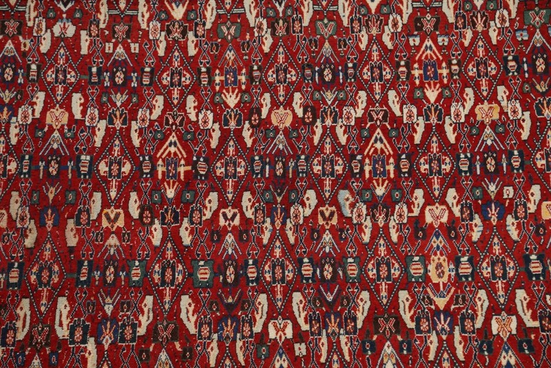 Vegetable Dye Tribal Area Rug 6x9 Ft Hand-Knotted Red Oriental Wool Carpet gallery