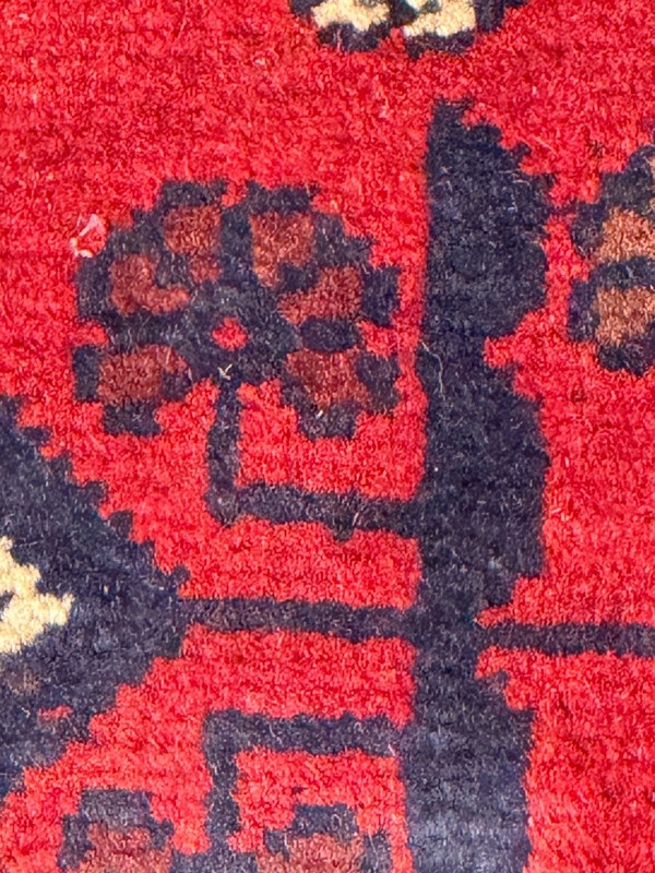 Handmade Wool Area Rug, 4x6 , Red & Black Rug, Oriental Rug gallery