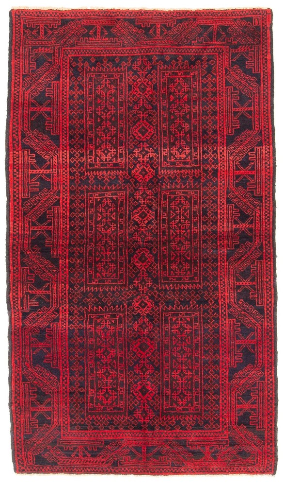 Traditional Vintage Hand-Knotted Area Rug 3'3" x 5'8" Oriental Wool Carpet