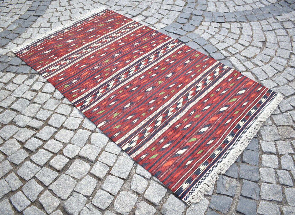 Tribal Yomud Rug 44'' x 77'' Fine Quality Tribal Rug Yomut Kilim Wool Area Rug