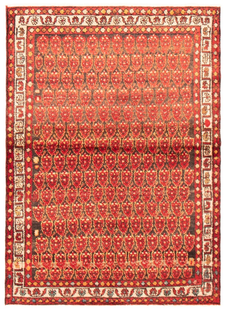 Vintage 4'6" x 6'5" Traditional Hand Knotted Vegetable Dye Wool Area Rug