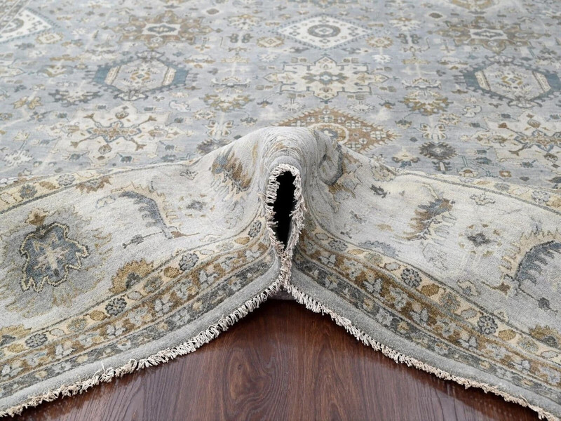 Exquisite Grey Color, Original Antique Oushak Collection Rug 12'3" x 17'8" gallery