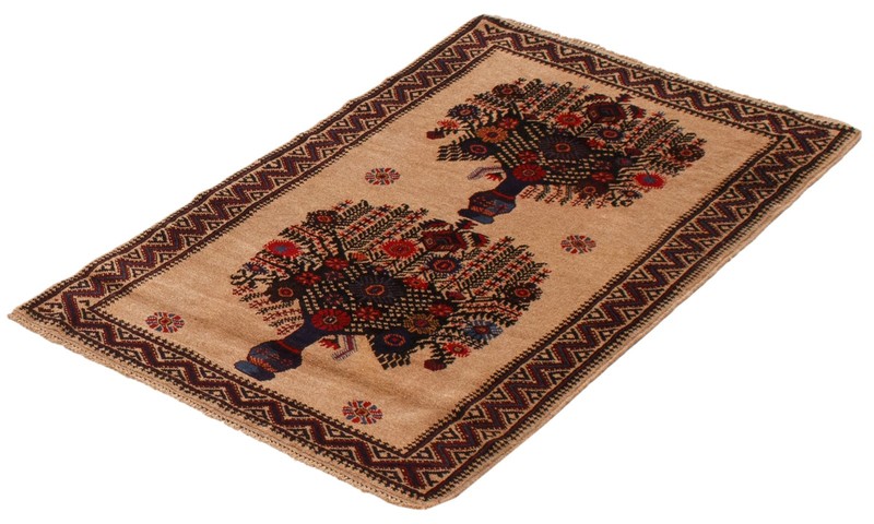 Vintage Hand-Knotted Carpet 2'11" x 4'8" Traditional Oriental Wool Area Rug gallery