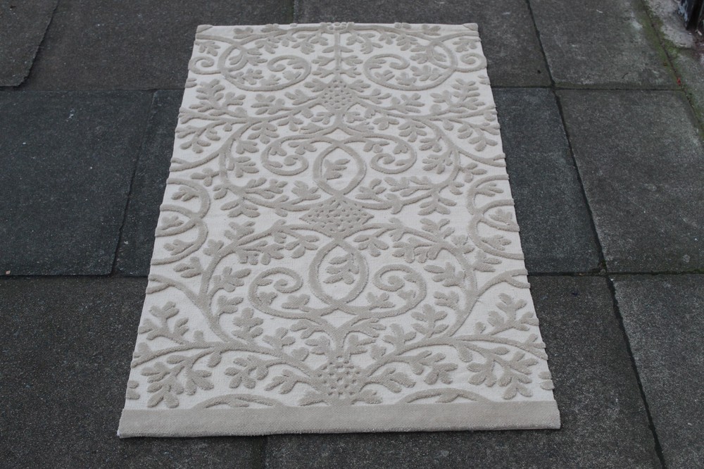 Vintage Traditional Hand Made Oriental Contemporary Wool Grey Rug Kilim 123x70cm