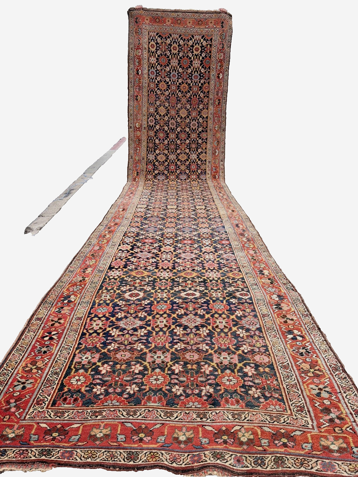 Auth: 19th C Antique Bijar Runner Rare Kurdish Collectors Pc Organic 45"X18' gallery
