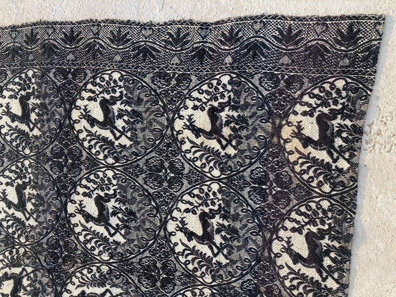 Vintage Handmade Geometric Pictorial Traditional Wool Area Rug 210x172 cm gallery