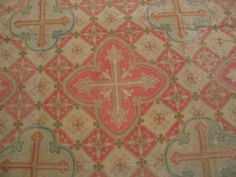 14'x18' Large Antique 19th Century Allover Geometric French Flatweave gallery
