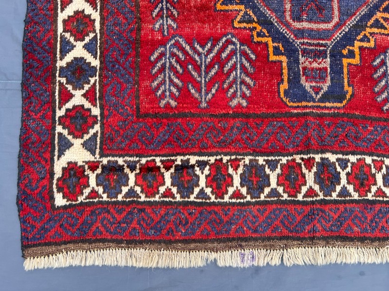 4'6 x 7'1 ft Antique Afghan Baluchi Rug Hand Knotted Tribal Wool Oriental Carpet gallery