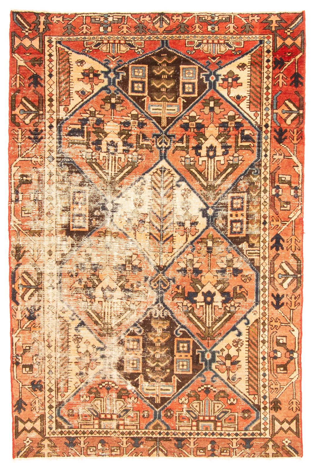Vintage Traditional Hand-Knotted Area Rug 4'2" x 6'4" Oriental Wool Carpet gallery