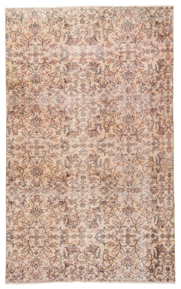 Vintage 4'10" x 8'0" Traditional Hand Knotted Vegetable Dye Wool Area Rug