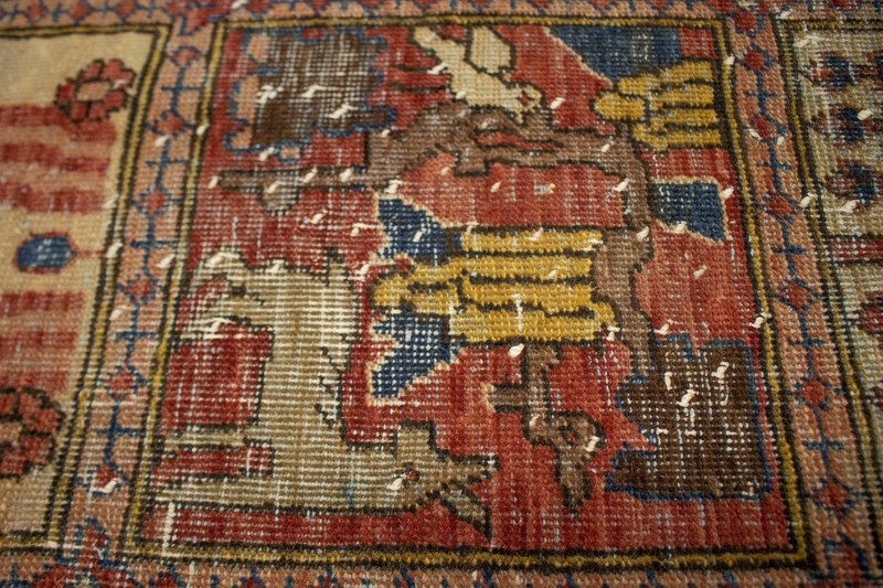 One-of-a-Kind Antique Oriental Rug Pictorial Garden Design Carpet 6'6X10'6 ft gallery