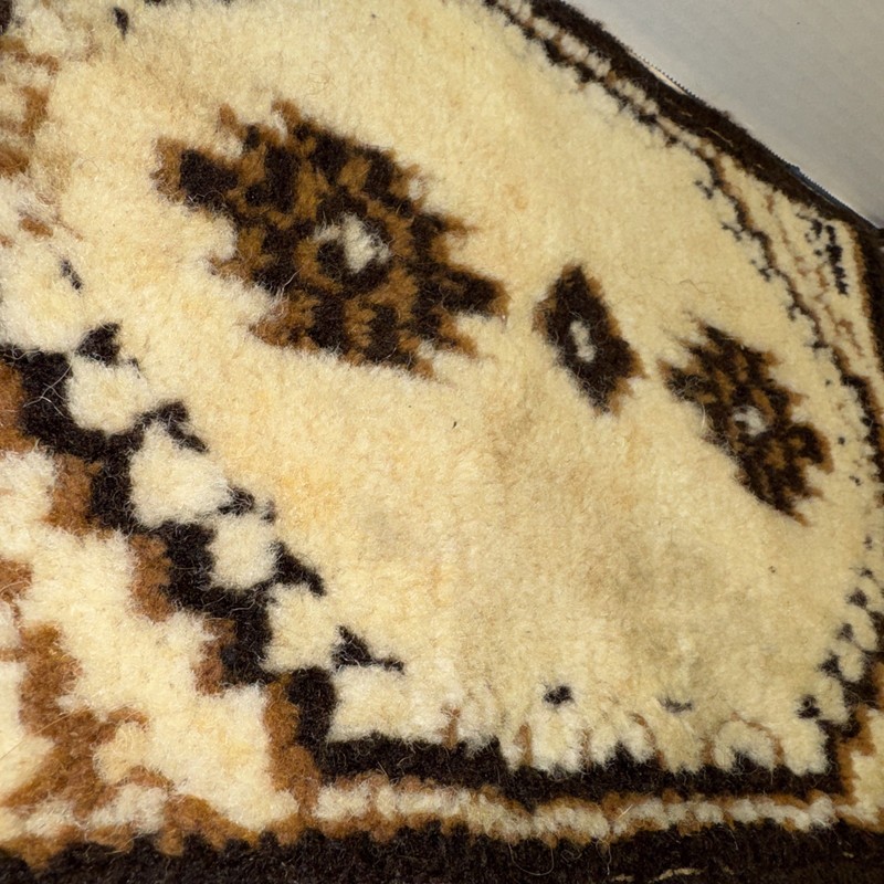 Vintage Handmade Aztec Miniature Wool Rug Brown And Tan Dollhouse Furniture gallery