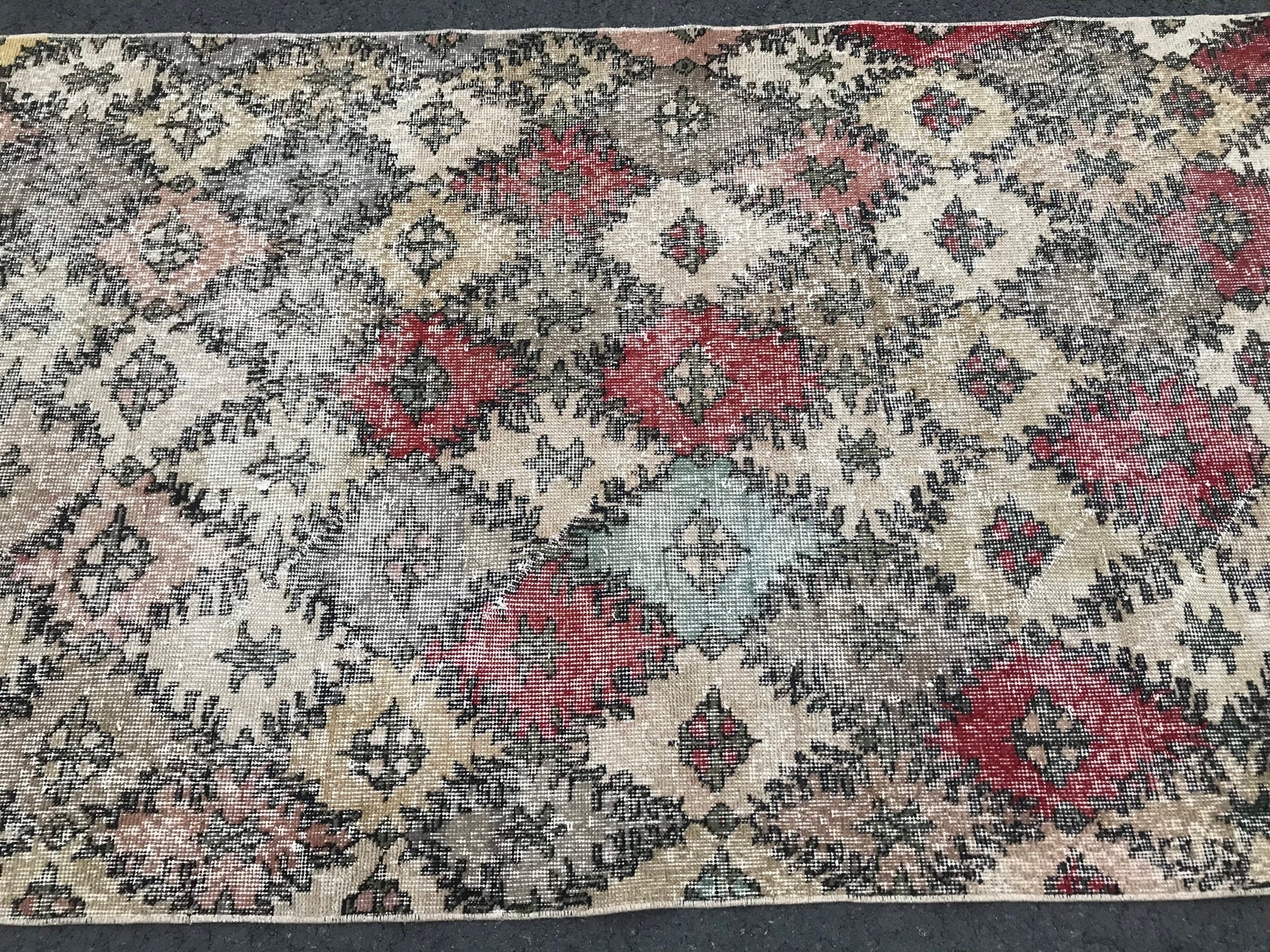 3.7x7.1 Large Vintage Colorful Turkish Wool Rug gallery