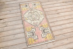 Turkish Carpet Hand Knotted 1×3 Size Doormat Chair Multi Color Rug 48x96cm